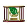 [EX103] Executive 4-Pillar Gold & Rosewood Piano Finish Clock  Thumbnail