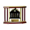 [EX103] Executive 4-Pillar Gold & Rosewood Piano Finish Clock  Thumbnail