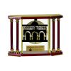 [EX103] Executive 4-Pillar Gold & Rosewood Piano Finish Clock  Thumbnail