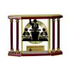 [EX103] Executive 4-Pillar Gold & Rosewood Piano Finish Clock  Thumbnail