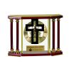 [EX103] Executive 4-Pillar Gold & Rosewood Piano Finish Clock  Thumbnail