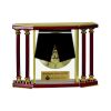 [EX103] Executive 4-Pillar Gold & Rosewood Piano Finish Clock  Thumbnail
