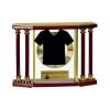 [EX103] Executive 4-Pillar Gold & Rosewood Piano Finish Clock  Thumbnail