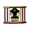 [EX103] Executive 4-Pillar Gold & Rosewood Piano Finish Clock  Thumbnail