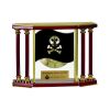 [EX103] Executive 4-Pillar Gold & Rosewood Piano Finish Clock  Thumbnail