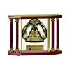 [EX103] Executive 4-Pillar Gold & Rosewood Piano Finish Clock  Thumbnail