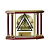 [EX103] Executive 4-Pillar Gold & Rosewood Piano Finish Clock  Thumbnail