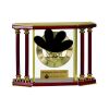 [EX103] Executive 4-Pillar Gold & Rosewood Piano Finish Clock  Thumbnail