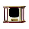 [EX103] Executive 4-Pillar Gold & Rosewood Piano Finish Clock  Thumbnail