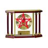 [EX103] Executive 4-Pillar Gold & Rosewood Piano Finish Clock  Thumbnail