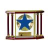 [EX103] Executive 4-Pillar Gold & Rosewood Piano Finish Clock  Thumbnail