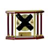 [EX103] Executive 4-Pillar Gold & Rosewood Piano Finish Clock  Thumbnail