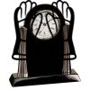 [T307] 8.25" Black/Silver Piano Finish Clock Thumbnail