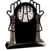 [T307] 8.25" Black/Silver Piano Finish Clock Thumbnail