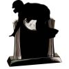 [T307] 8.25" Black/Silver Piano Finish Clock Thumbnail