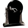 [T307] 8.25" Black/Silver Piano Finish Clock Thumbnail