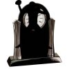 [T307] 8.25" Black/Silver Piano Finish Clock Thumbnail