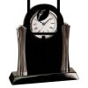 [T307] 8.25" Black/Silver Piano Finish Clock Thumbnail