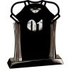 [T307] 8.25" Black/Silver Piano Finish Clock Thumbnail