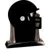 [T307] 8.25" Black/Silver Piano Finish Clock Thumbnail