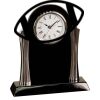 [T307] 8.25" Black/Silver Piano Finish Clock Thumbnail