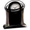 [T307] 8.25" Black/Silver Piano Finish Clock Thumbnail