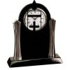 [T307] 8.25" Black/Silver Piano Finish Clock Thumbnail