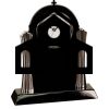 [T307] 8.25" Black/Silver Piano Finish Clock Thumbnail