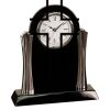 [T307] 8.25" Black/Silver Piano Finish Clock Thumbnail