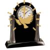 [T307] 8.25" Black/Silver Piano Finish Clock Thumbnail
