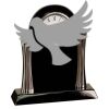 [T307] 8.25" Black/Silver Piano Finish Clock Thumbnail
