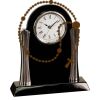 [T307] 8.25" Black/Silver Piano Finish Clock Thumbnail