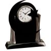 [T307] 8.25" Black/Silver Piano Finish Clock Thumbnail