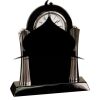 [T307] 8.25" Black/Silver Piano Finish Clock Thumbnail