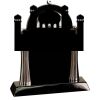 [T307] 8.25" Black/Silver Piano Finish Clock Thumbnail
