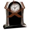 [T307] 8.25" Black/Silver Piano Finish Clock Thumbnail