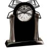 [T307] 8.25" Black/Silver Piano Finish Clock Thumbnail