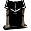 [T307] 8.25" Black/Silver Piano Finish Clock Thumbnail