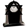[T307] 8.25" Black/Silver Piano Finish Clock Thumbnail