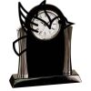 [T307] 8.25" Black/Silver Piano Finish Clock Thumbnail