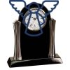 [T307] 8.25" Black/Silver Piano Finish Clock Thumbnail