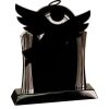 [T307] 8.25" Black/Silver Piano Finish Clock Thumbnail