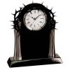[T307] 8.25" Black/Silver Piano Finish Clock Thumbnail