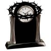 [T307] 8.25" Black/Silver Piano Finish Clock Thumbnail