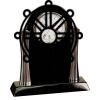 [T307] 8.25" Black/Silver Piano Finish Clock Thumbnail