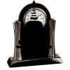 [T307] 8.25" Black/Silver Piano Finish Clock Thumbnail