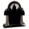 [T307] 8.25" Black/Silver Piano Finish Clock Thumbnail