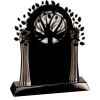 [T307] 8.25" Black/Silver Piano Finish Clock Thumbnail