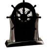 [T307] 8.25" Black/Silver Piano Finish Clock Thumbnail