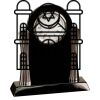[T307] 8.25" Black/Silver Piano Finish Clock Thumbnail